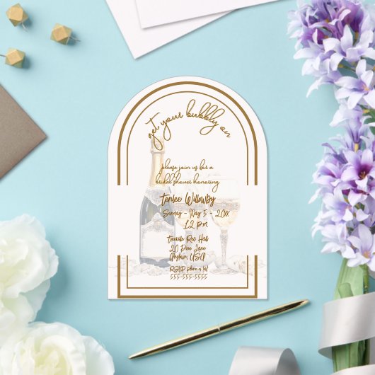 Get Your Bubbly On Wedding Shower Acryl Uitnodigingen (Insitu (Huwelijk))