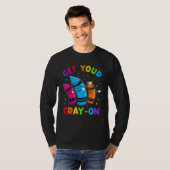 Get Your Cray On Dabbing Crayons Back to School Fu T-shirt (Voorkant volledig)