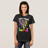 Get Your Cray On Dabbing Crayons Back To School St T-shirt (Voorkant volledig)
