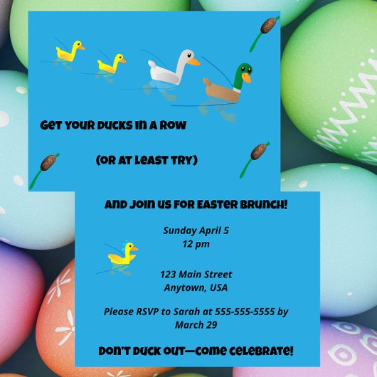 Get your Ducks in a Row for Brunch Kaart