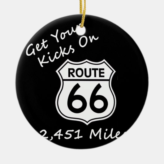 get_your_kicks op US Route 66 Keramisch Ornament (Voorkant)