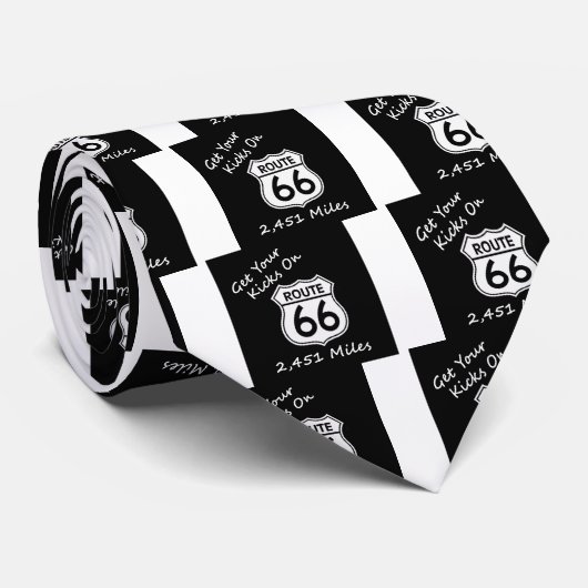 get_your_kicks op US Route 66 Stropdas (Opgerold)