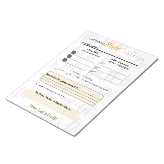 Get Your Mind RIGHT – 5-Minute Journal Notepad Notitieblok (Schuin)