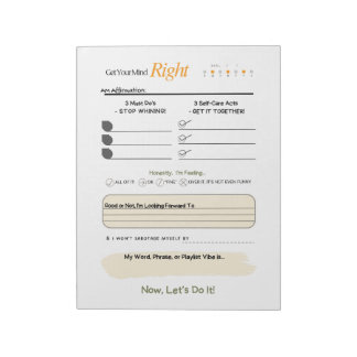 Get Your Mind RIGHT – 5-Minute Journal Notepad Notitieblok
