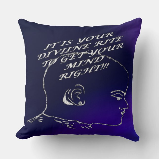'Get Your Mind Right' vierkante kussenhoes Kussen (Voorkant)