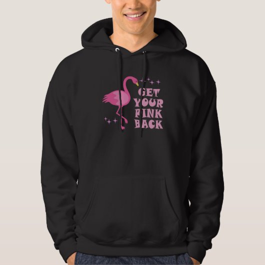 Get Your Pink Back Flamingo Women s Girl s Hoodie (Voorkant)