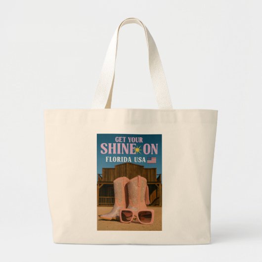 Get Your Shine On Design Tote Grote Tote Bag (Voorkant)