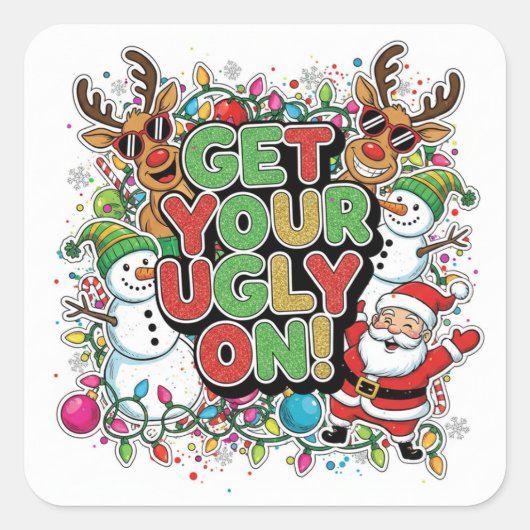 Get Your Ugly On Sticker (Voorkant)