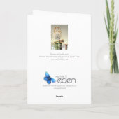 Getaande Uil in de kaart van de sneeuw fijne kunst (Achterkant)