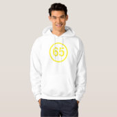 getal 65 in een cirkel hoodie (Voorkant volledig)