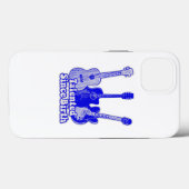 Getalenteerd sinds de geboorte.  blauwe gitaren Case-Mate iPhone case (Achterkant (horizontaal))