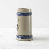 Getalenteerd sinds de geboorte.  kleurrijke gitaar bierpul (Center)