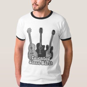Getalenteerd sinds de geboorte. zwarte en witte g t-shirt