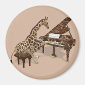 Getalenteerde Giraffe Plays Grand Piano Magneet (Voorkant)