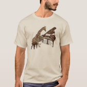 Getalenteerde Giraffe Plays Grand Piano T-shirt (Voorkant)