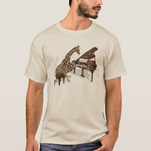 Getalenteerde Giraffe Plays Grand Piano T-shirt
