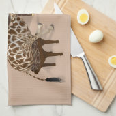 Getalenteerde Giraffe Plays Grand Piano Theedoek (Quarter Fold)