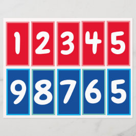 Getallen 1 tot 9 om paren van tientallen te oefene