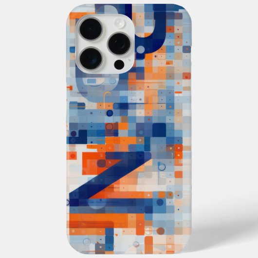 Getallen en letters ingebed in kleine vierkantjes Case-Mate iPhone case (Achterkant)