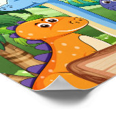 Getallen met dinosaurussen poster (Hoek)