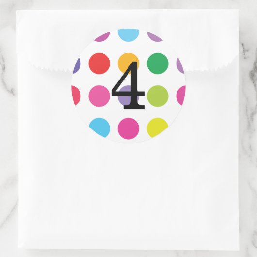 Getallen Ronde Sticker (Tas)