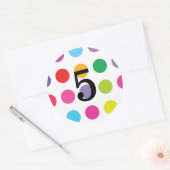 Getallen Ronde Sticker (Envelop)