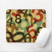  getallen textuur mousepad muismat (Met muis)