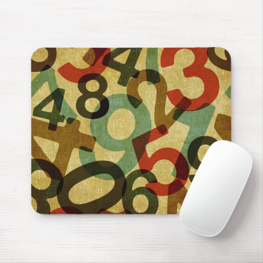 getallen textuur mousepad muismat (Met muis)
