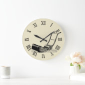 getallen van de Lawn Mower Clock Roman 2 Grote Klok (Huis)