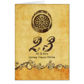 getallen van de rustige compass nautical bruiloft (Voorkant)