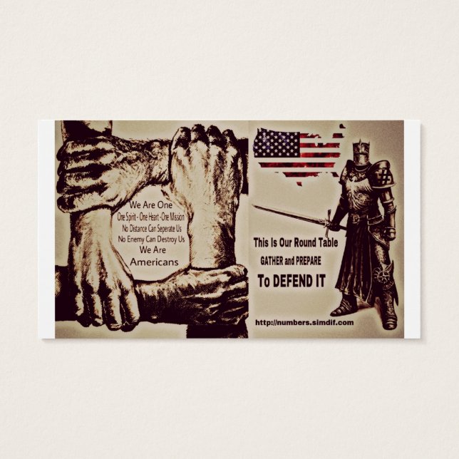 getallen visitekaartjes (Achterkant)