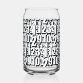 Getallen zwart wit blikvorm glas (Voorkant)