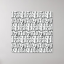 Getallen zwart wit