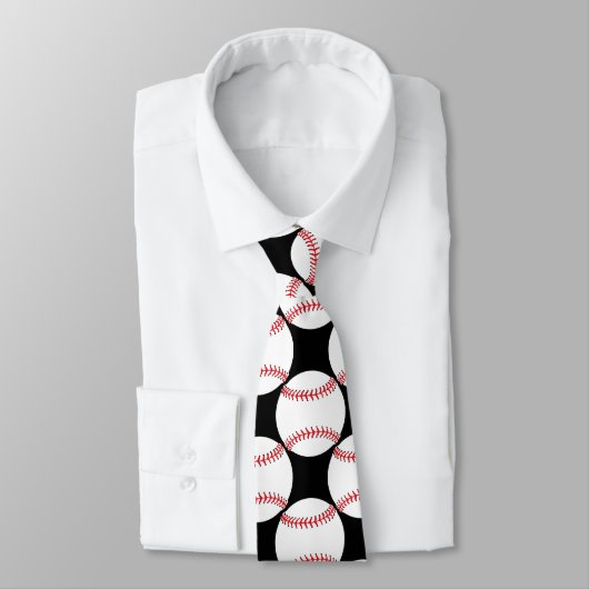 Getankte Baseball Design Necktie Stropdas (Gebonden)