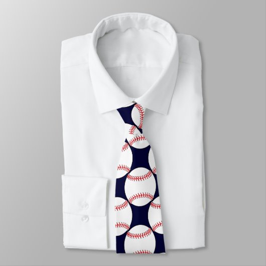 Getankte Baseball Design Necktie Stropdas (Gebonden)