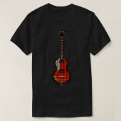 Getankte Pixel Violin Lefty Bass Guiter rechtop T-shirt (Design voorkant)