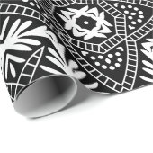 Getankte zwart-wit cadeaupapier (Rol Hoek)