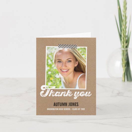 Getaped Afstuderen bedankkaart (Voorkant)
