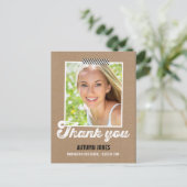 Getaped Afstuderen bedankkaart Briefkaart (Staand voorkant)