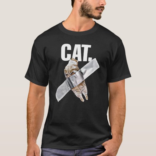 Getapte kattenmeme t-shirt (Voorkant)