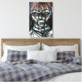 Getapte Patient in Dwangsjak Houtskool Kunst Canvas Afdruk (Insitu (Slaapkamer))