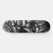 Getapte Patient in Dwangsjak Houtskool Kunst Persoonlijk Skateboard (Horizontaal)