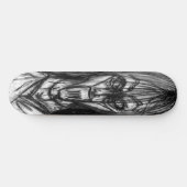 Getapte Patient in Dwangsjak Houtskool Kunst Persoonlijk Skateboard (Horizontaal)