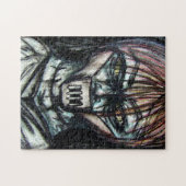 Getapte Patient in Dwangsjak Houtskoolkunst Legpuzzel (Horizontaal)