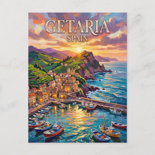 Getaria Spanje Briefkaart (Voorkant)