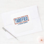 Getariffeerd & Voelend Vernederd Grappig Anti Trum Vierkante Sticker (Envelop)