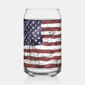 Getasterde Amerikaanse vlag Blikvorm Glas (Achterkant)