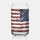 Getasterde Amerikaanse vlag Blikvorm Glas (Rechts)