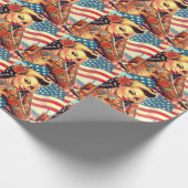 Getatoeëerd Amerikaans meisje Cadeaupapier (Hoek)