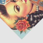 Getatoeëerd Amerikaans meisje Tissuepapier (Detail)